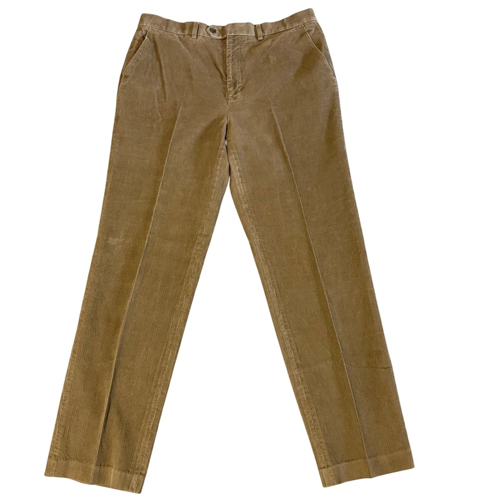 Ralph Lauren Corduroy Trousers Mens 34x31 Brown Straight Leg Cotton Pant
